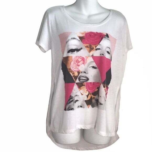 Marilyn Monroe Graphic Tee White Short Sleeve - Picture 10 of 12